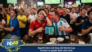 người hâm mộ theo dõi World Cup và đưa ra quyết định cảm tính