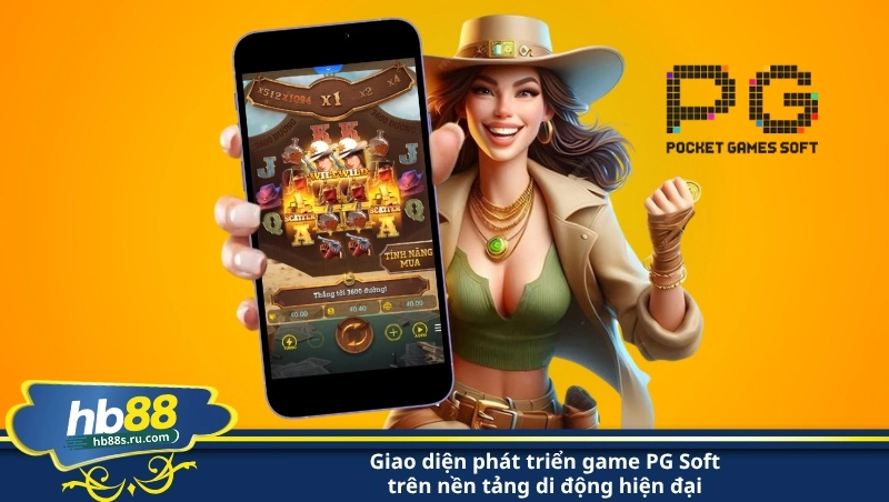 giao diện phát triển game PG Soft trên nền tảng di động hiện đại