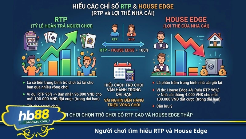người chơi tìm hiểu RTP và House Edge