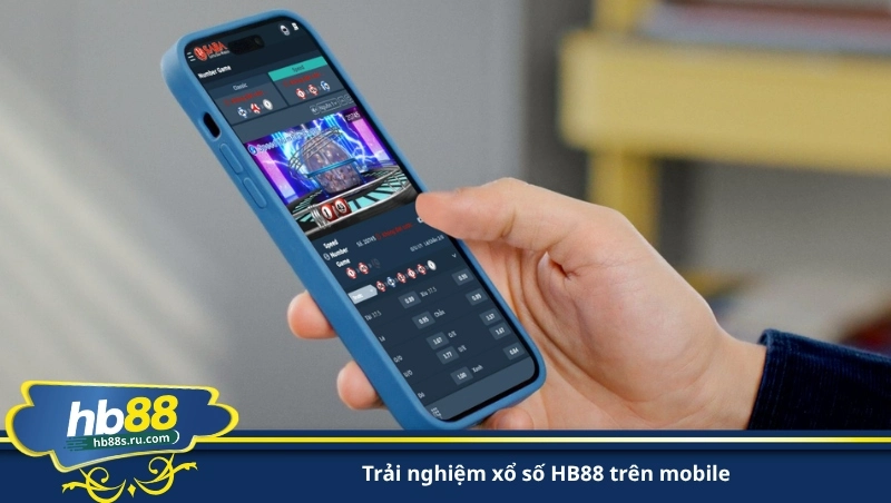 trải nghiệm xổ số HB88 trên mobile