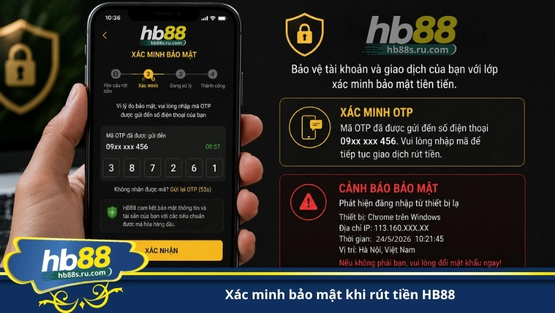xác minh bảo mật khi rút tiền HB88